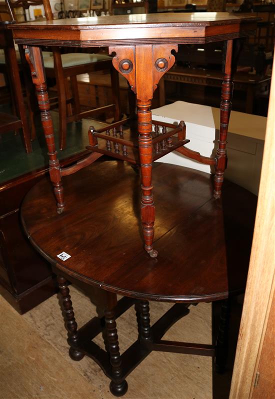 Octagonal table & gateleg table